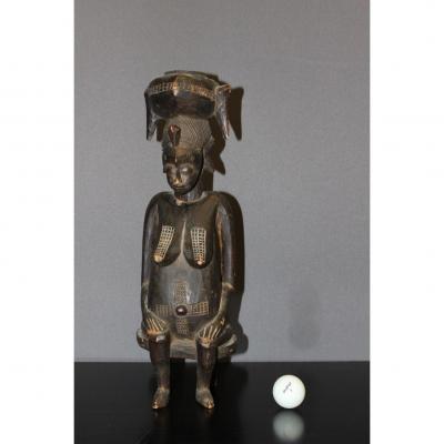 Senoufo Sculpture Of Woman Ivory Coast Colonial Period
