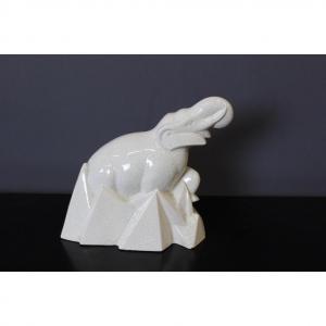 Art Deco Crackle Representative An Elephant Around 1930