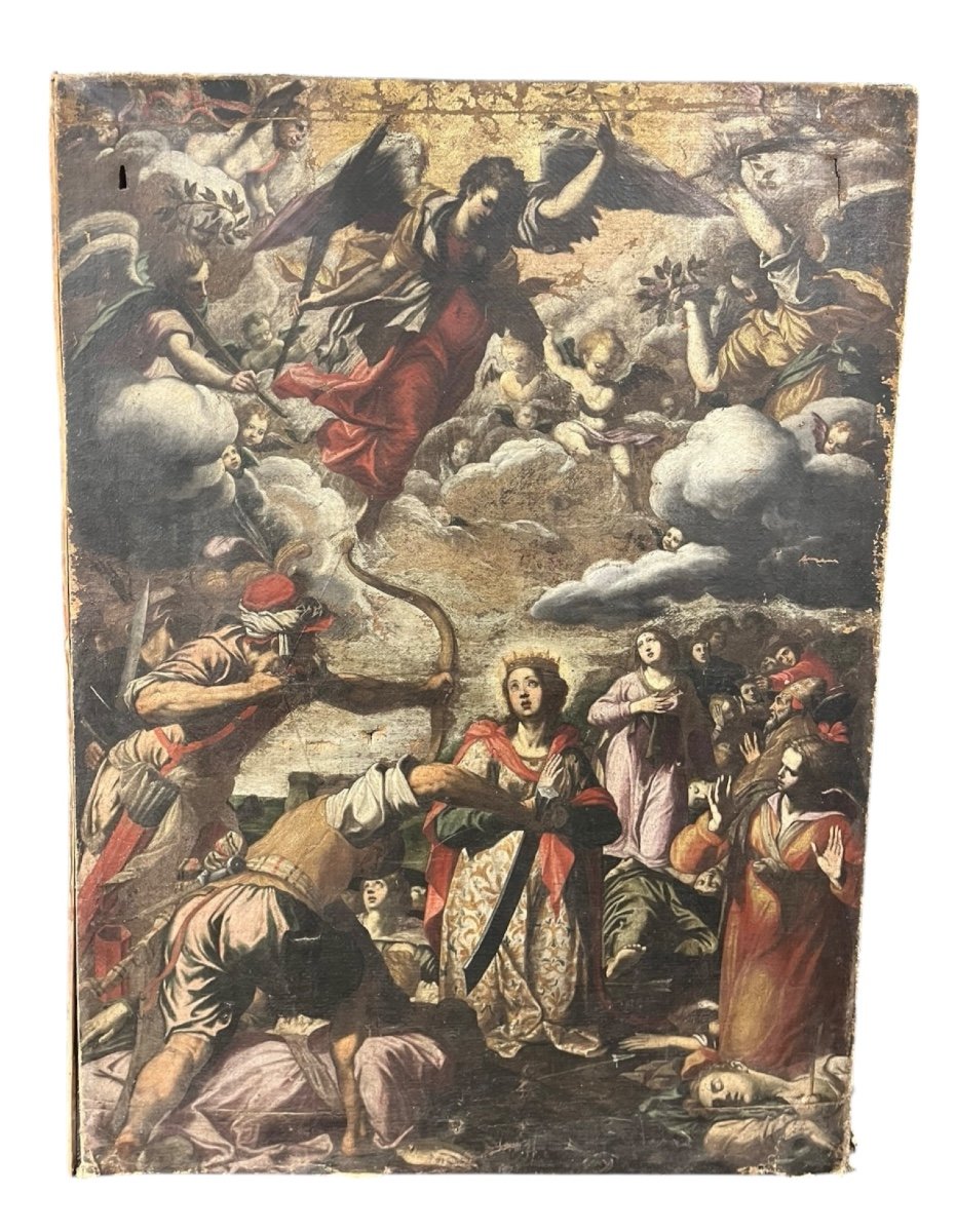 D'après Peter De Witte (Flamand vers 1548 - 1628) Le Martyre De Sainte Ursule