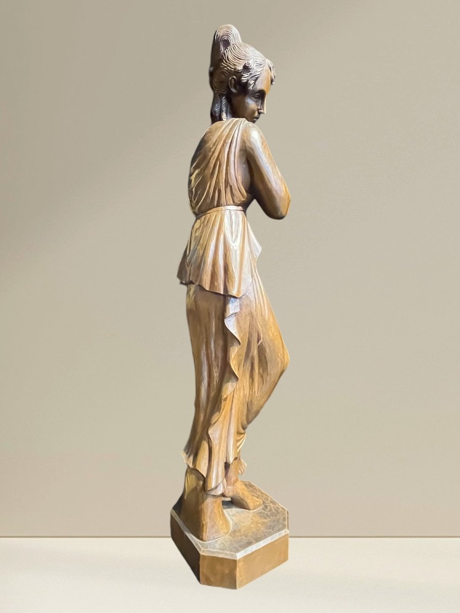 Pair Of Neoclassical Style Wooden Sculptures -photo-4