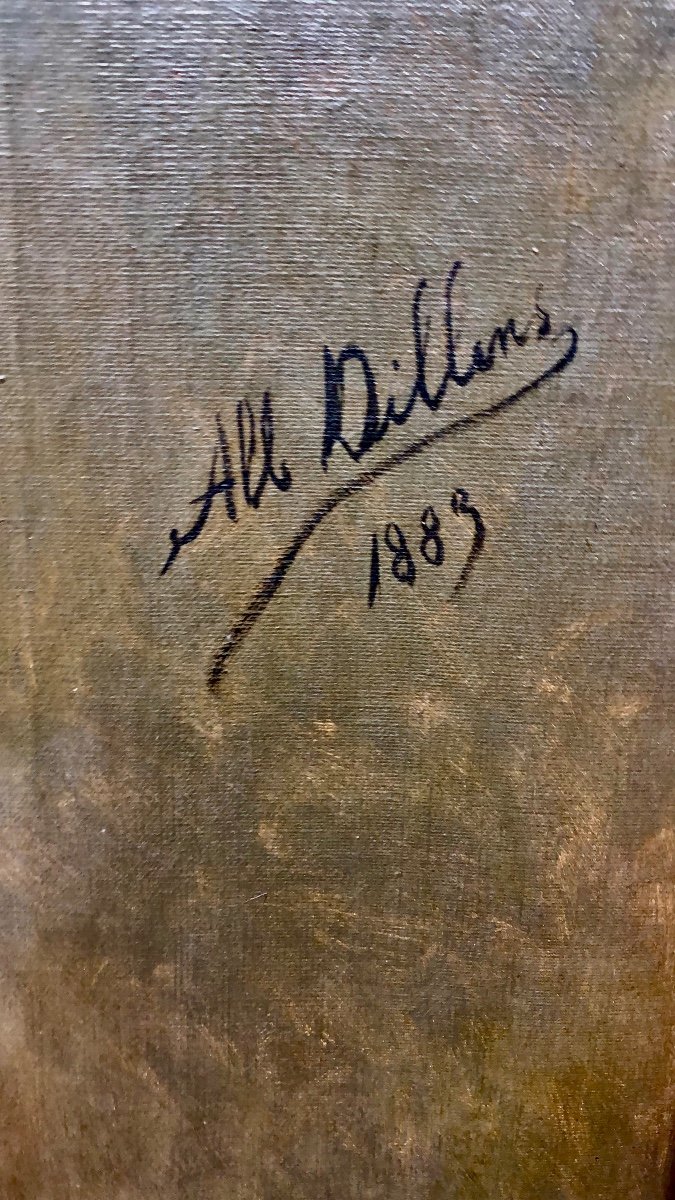 Albert Dillens, Portrait Of Mr. Cantillana, Founder Of The Cantillana Company, Hst, Signed, 1889-photo-2