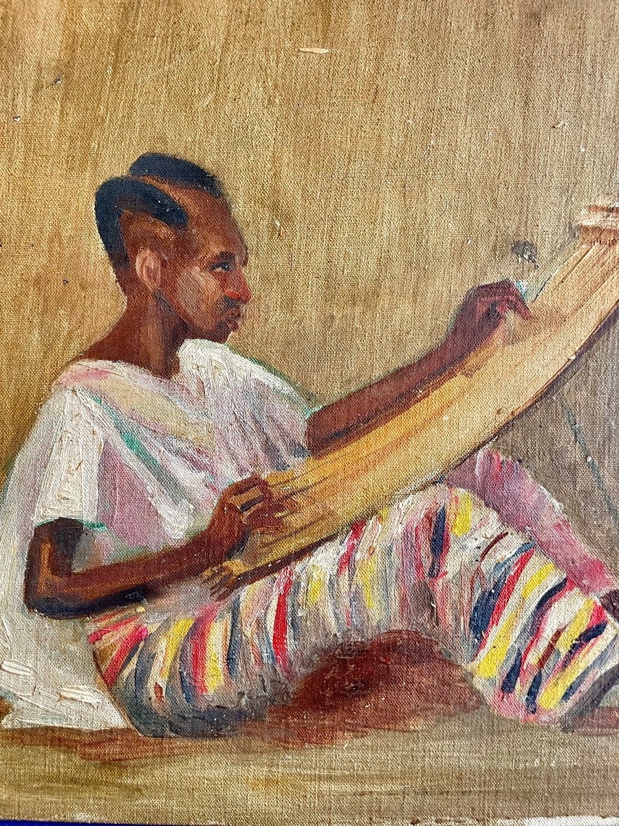 Marthe Molitor, Jeune Rwandaise, Huile Sur Panneau Entoilé, Annotée Au Verso, Ca 1945, Encadrée-photo-2