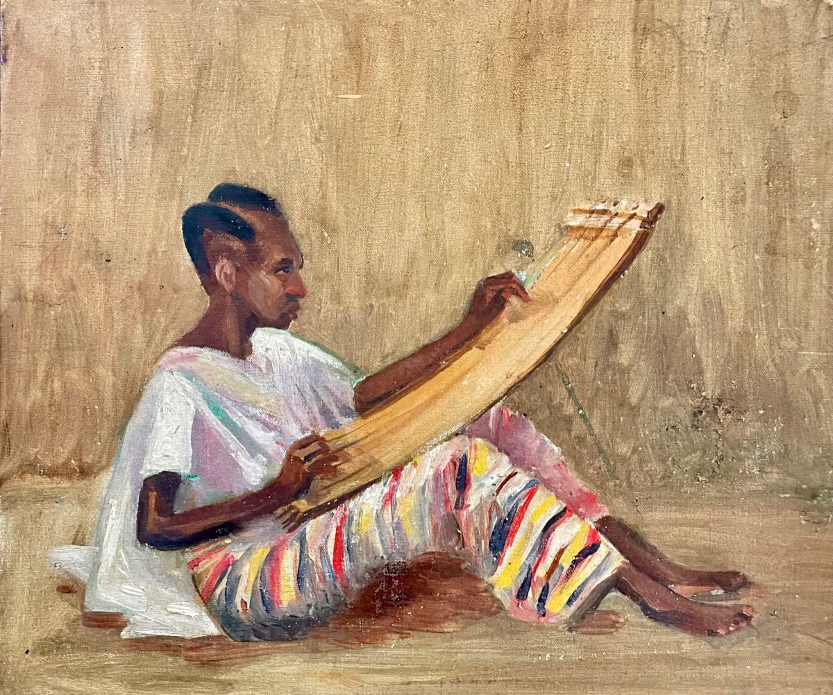 Marthe Molitor, Jeune Rwandaise, Huile Sur Panneau Entoilé, Annotée Au Verso, Ca 1945, Encadrée