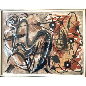 J. Démoulin, Oil On Paper, Signed, Dated 1965