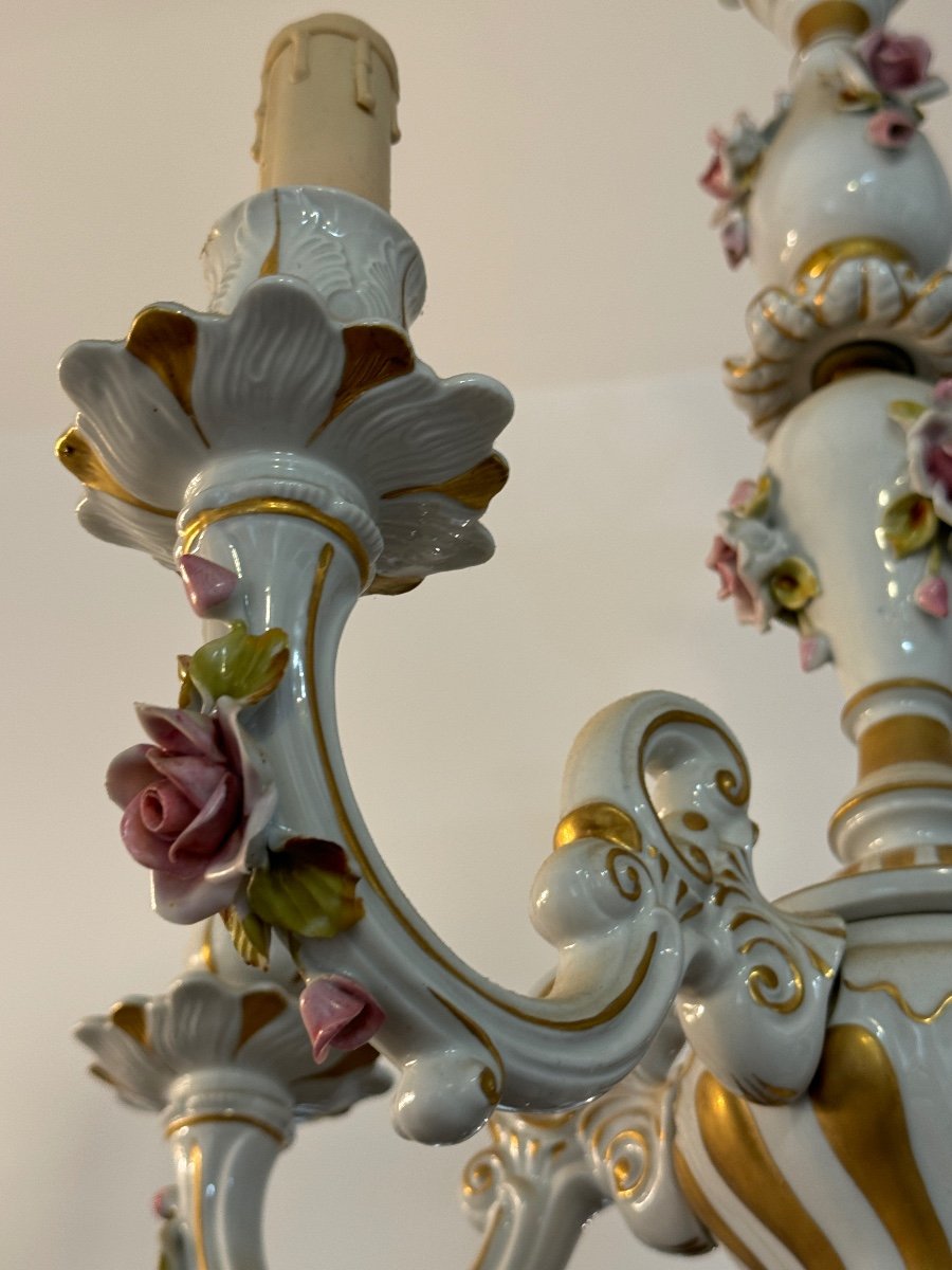 Capodimonte Porcelain Chandelier -photo-2