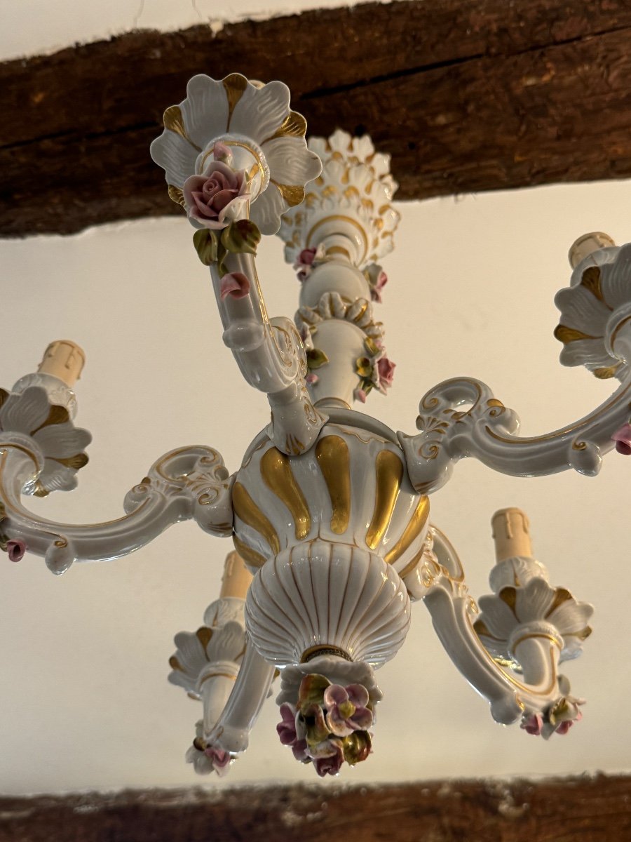 Capodimonte Porcelain Chandelier -photo-4