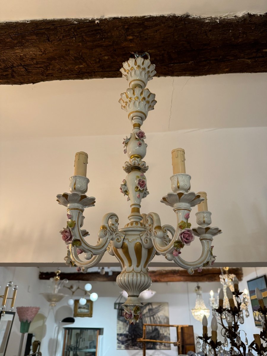 Capodimonte Porcelain Chandelier -photo-4