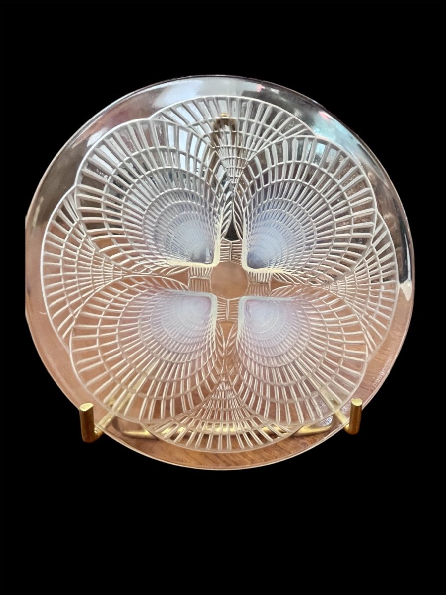 Coupe En Verre Opalescent Signé R Lalique France Modèle Coquilles "