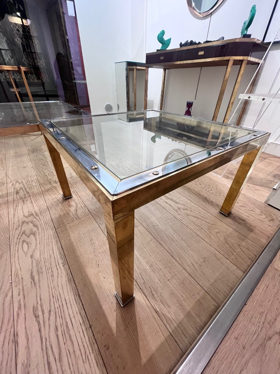 Table Basse Chrome Et Laiton -photo-3