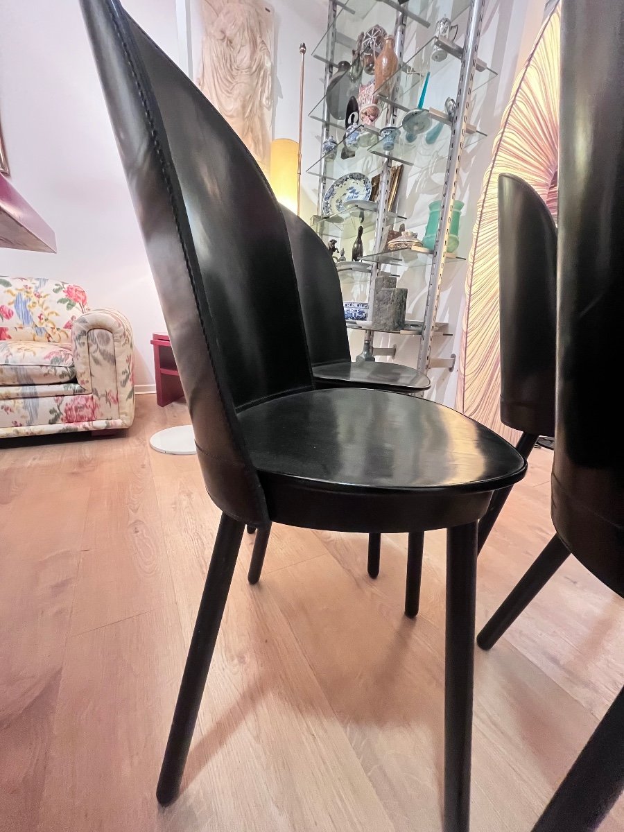 Set Of 4 Lomazzi Palmira Chairs For Zanotta-photo-4