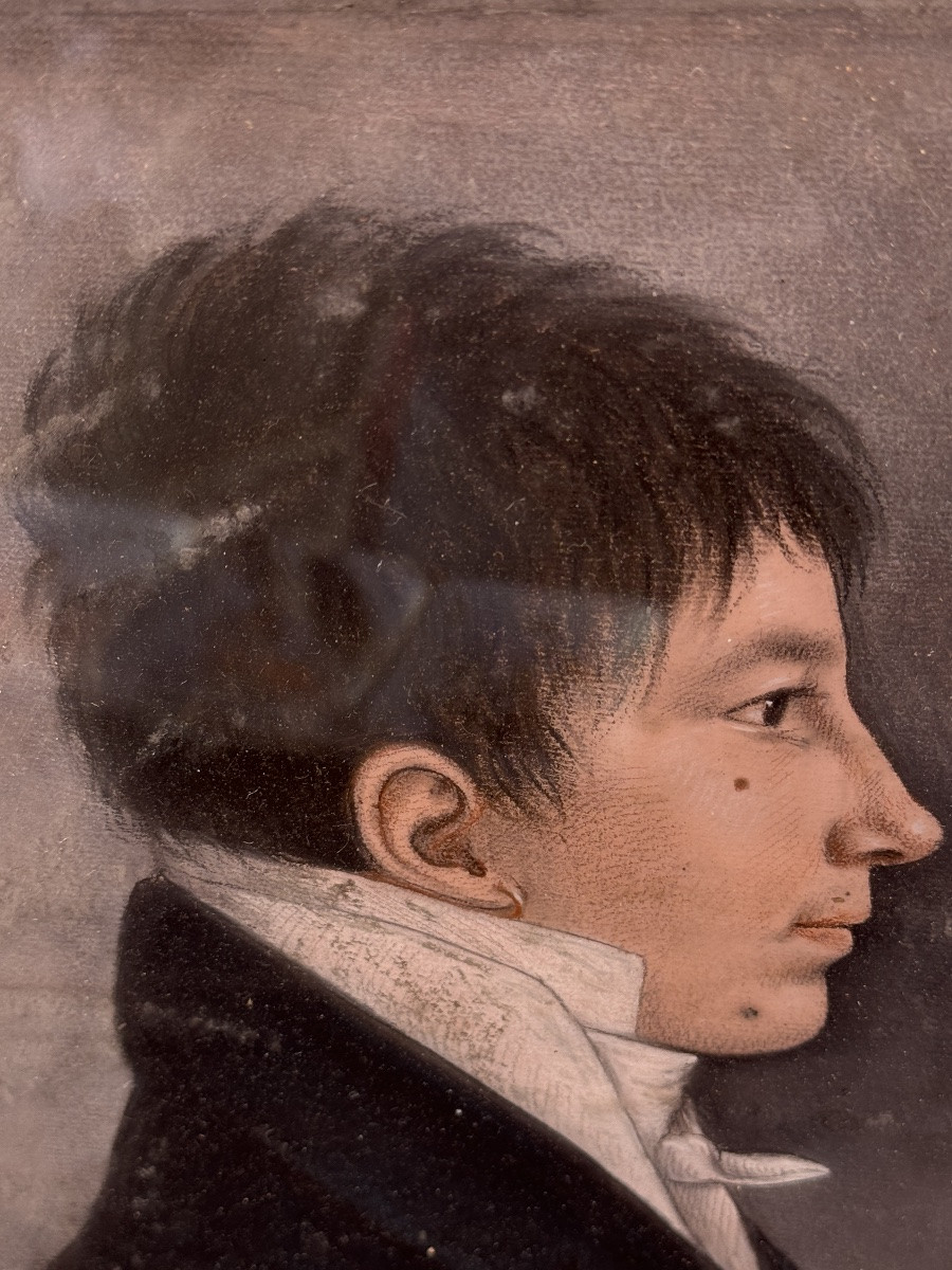 Pair Of Pastel Portraits Of Young Boys, 19th Century -photo-3