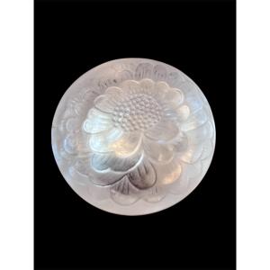 Lalique Flower Paperweight 