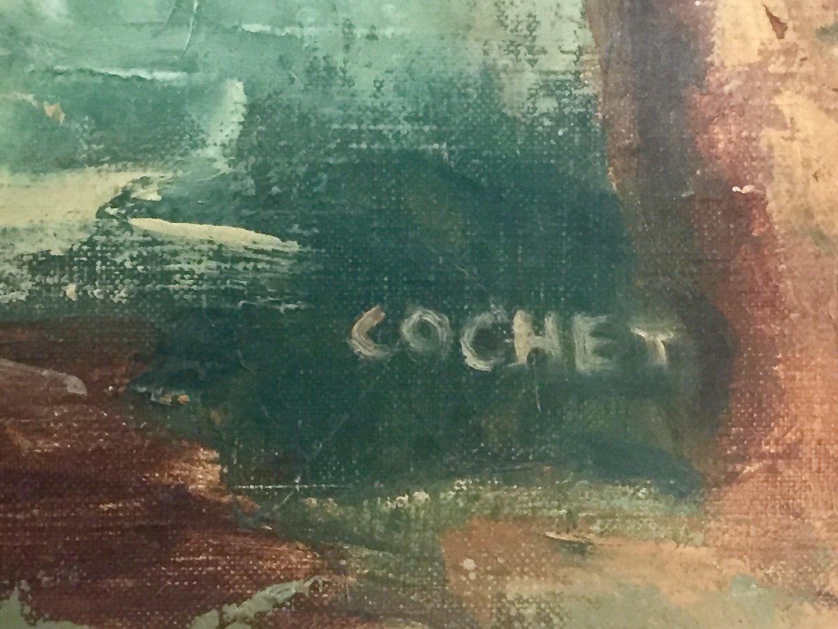 Oil On Canvas By Gérard Cochet (1888-1969)-photo-4