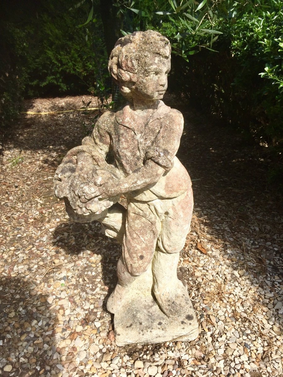 Statue De Jardin Le Petit Vendangeur -photo-5