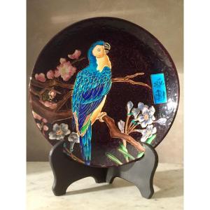 Decorative Dish In Cloisonné Enamels By Amedee De Caranza Vieillard