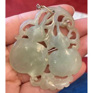 Cut White Jade Pendant, China, Late 19th Century