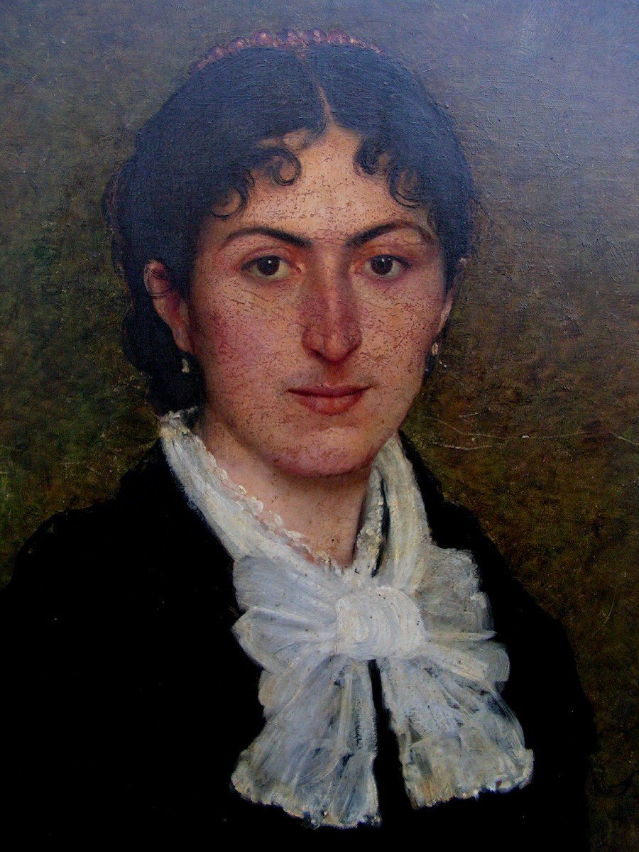 François Eugène Brillaud 1846-1916 Peintre Vendéen ( Cugand ) Portrait De Femme