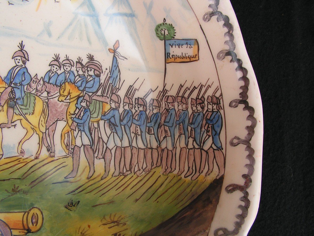 Earthenware Bowl From Nevers Capture And Capitulation Of The City Of Mantua 1799-photo-2