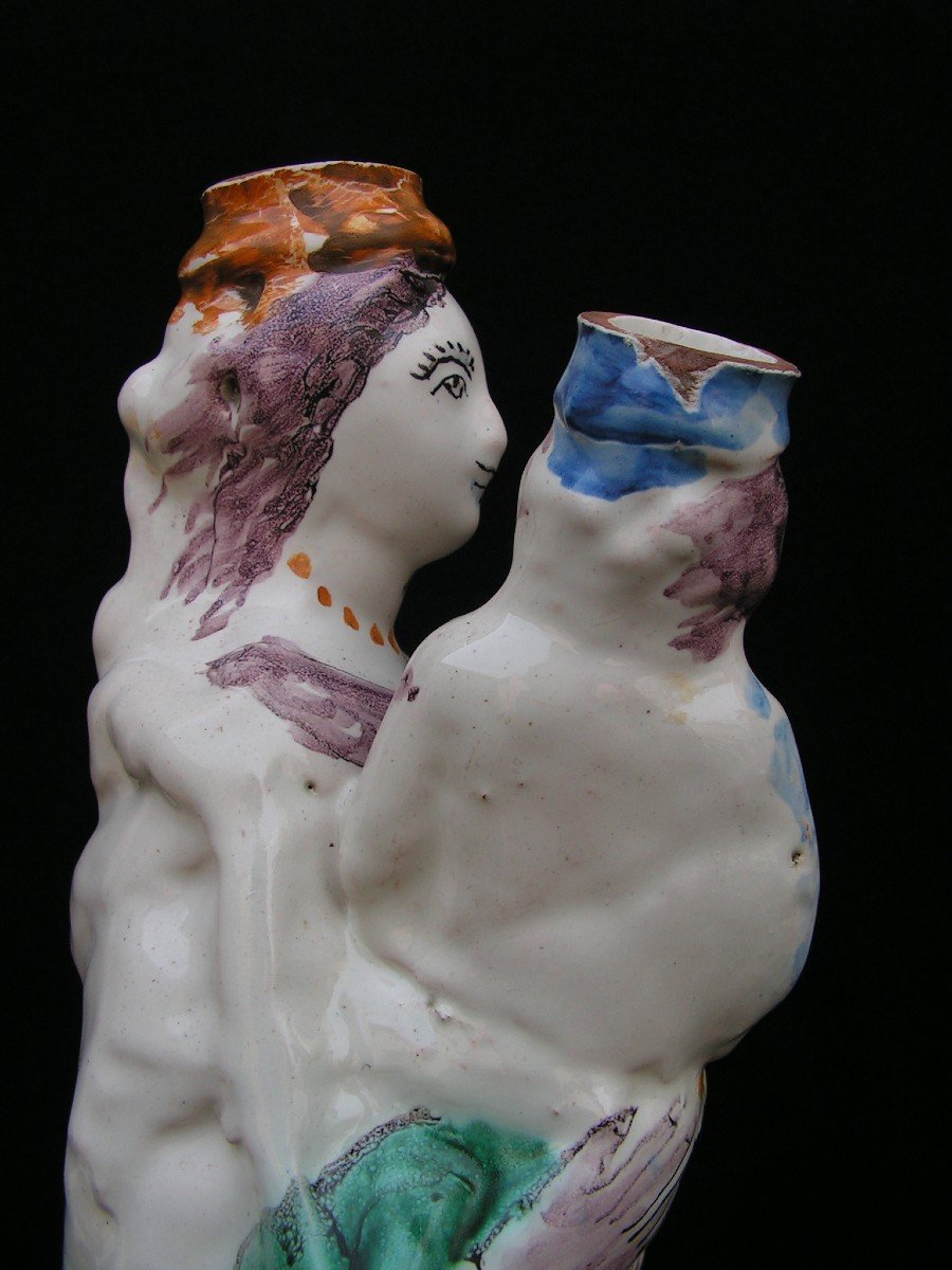 Important Virgin And Child In Earthenware From Nevers-photo-5