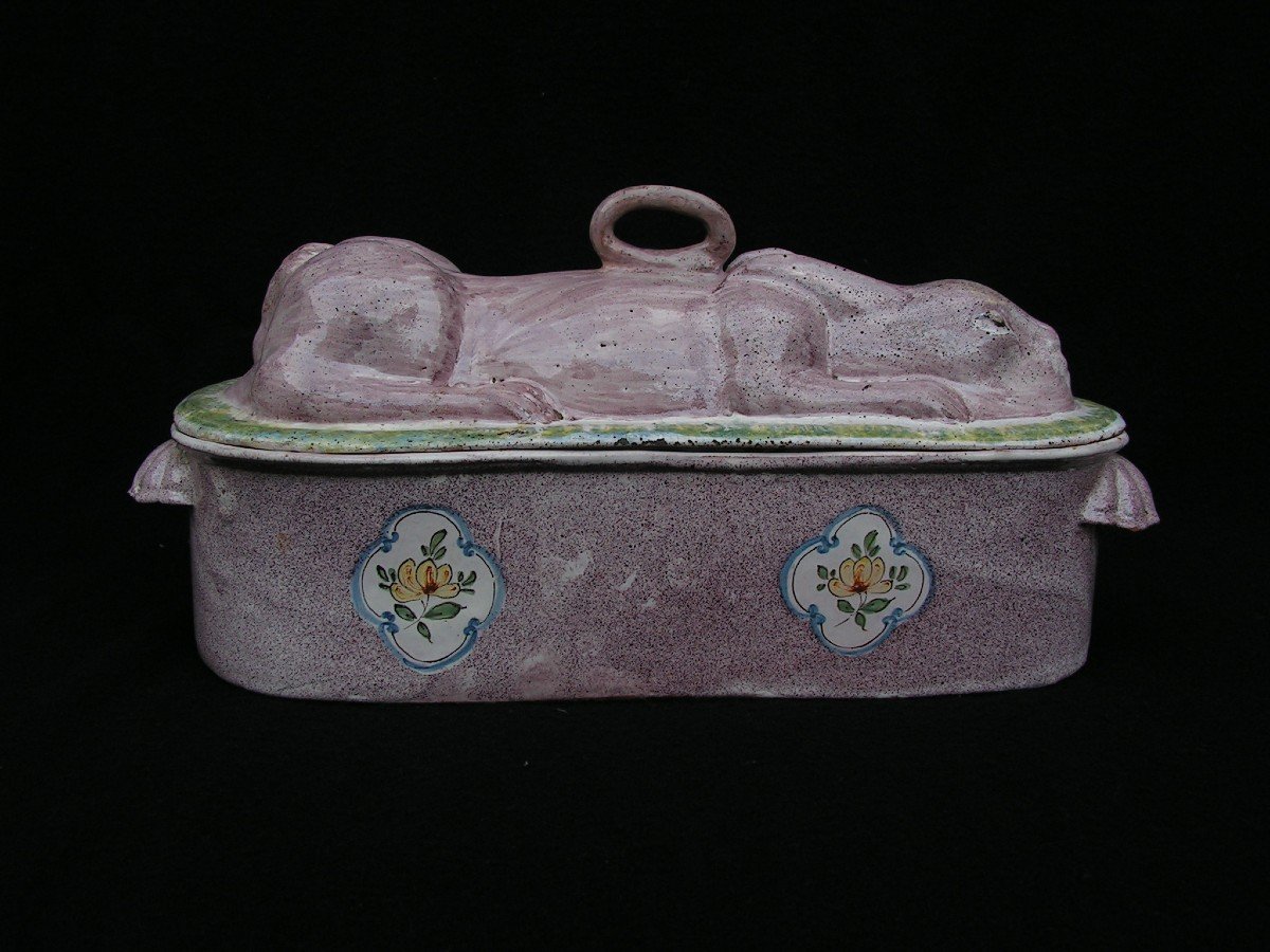 Terrine Or Hare Lodging In Nevers Bethlehem Earthenware From The 18th Century-photo-4