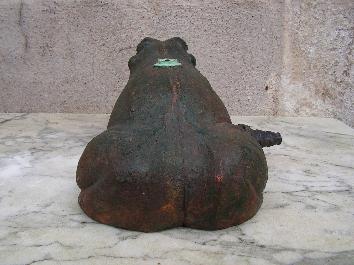 Old Frog For Garden Watering In Cast Iron From The End Of The 19th Century-photo-4