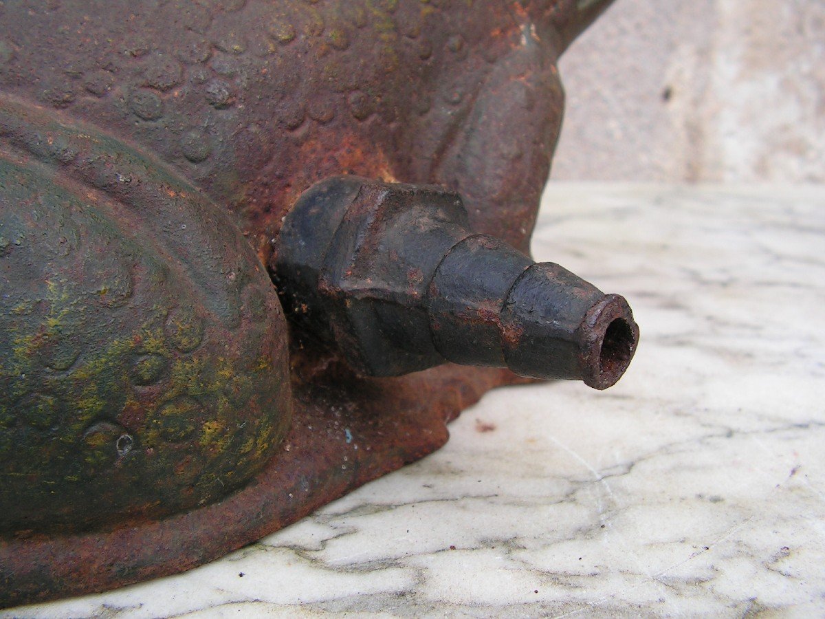 Old Frog For Garden Watering In Cast Iron From The End Of The 19th Century-photo-3