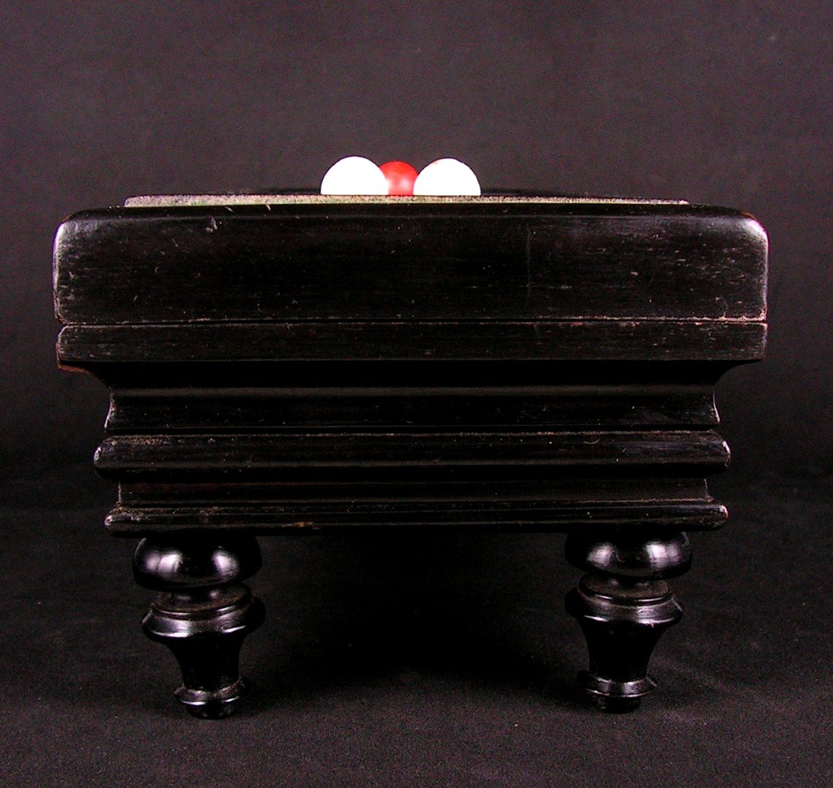 Antique Inkwell Stamp Box In The Shape Of A French Billiard Table-photo-2