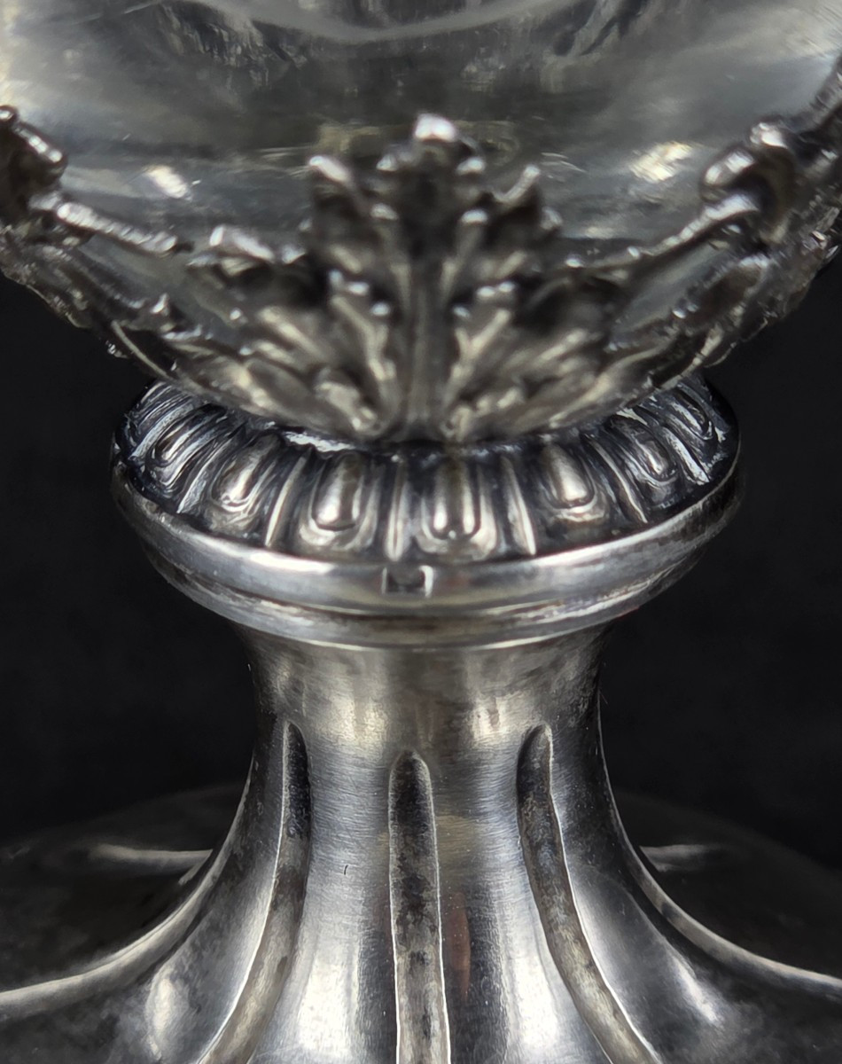 Silver And Crystal Vase By Martin Mayer Germany With Winged Sphinx Handles -photo-4