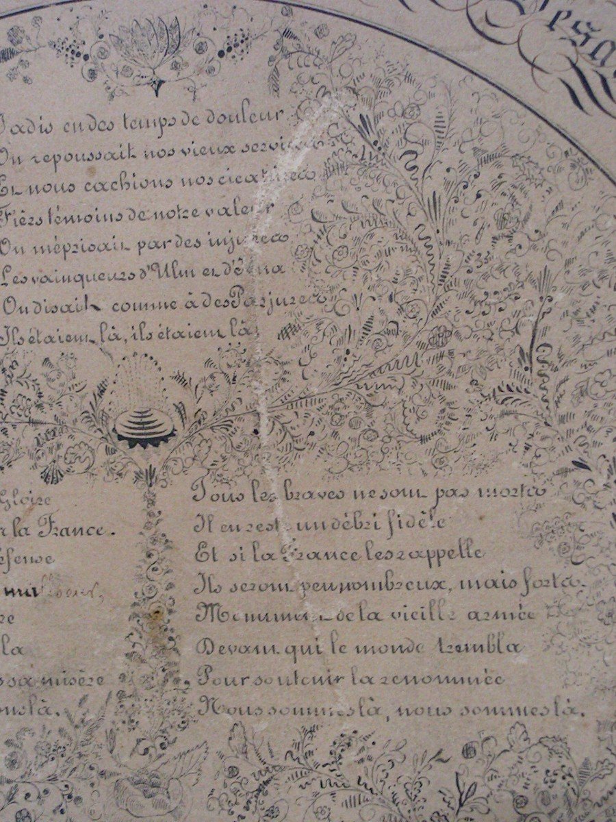 Grande Calligraphie Encre De Chine Souvenir De Gloire Et De Malheur Empereur Napoléon 1er-photo-7