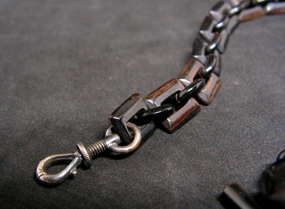 Nineteenth Century Brown Horn Watch Chain-photo-1