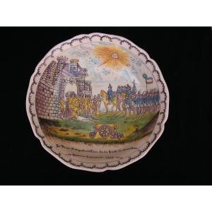 Earthenware Bowl From Nevers Capture And Capitulation Of The City Of Mantua 1799