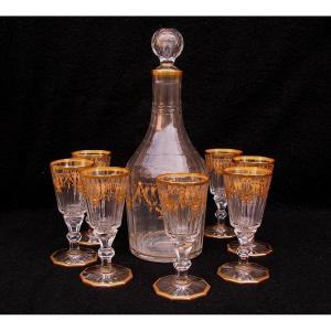 Daum Nancy France Port Or Digestif Service In Crystal, Regence Model, Late 19th Century