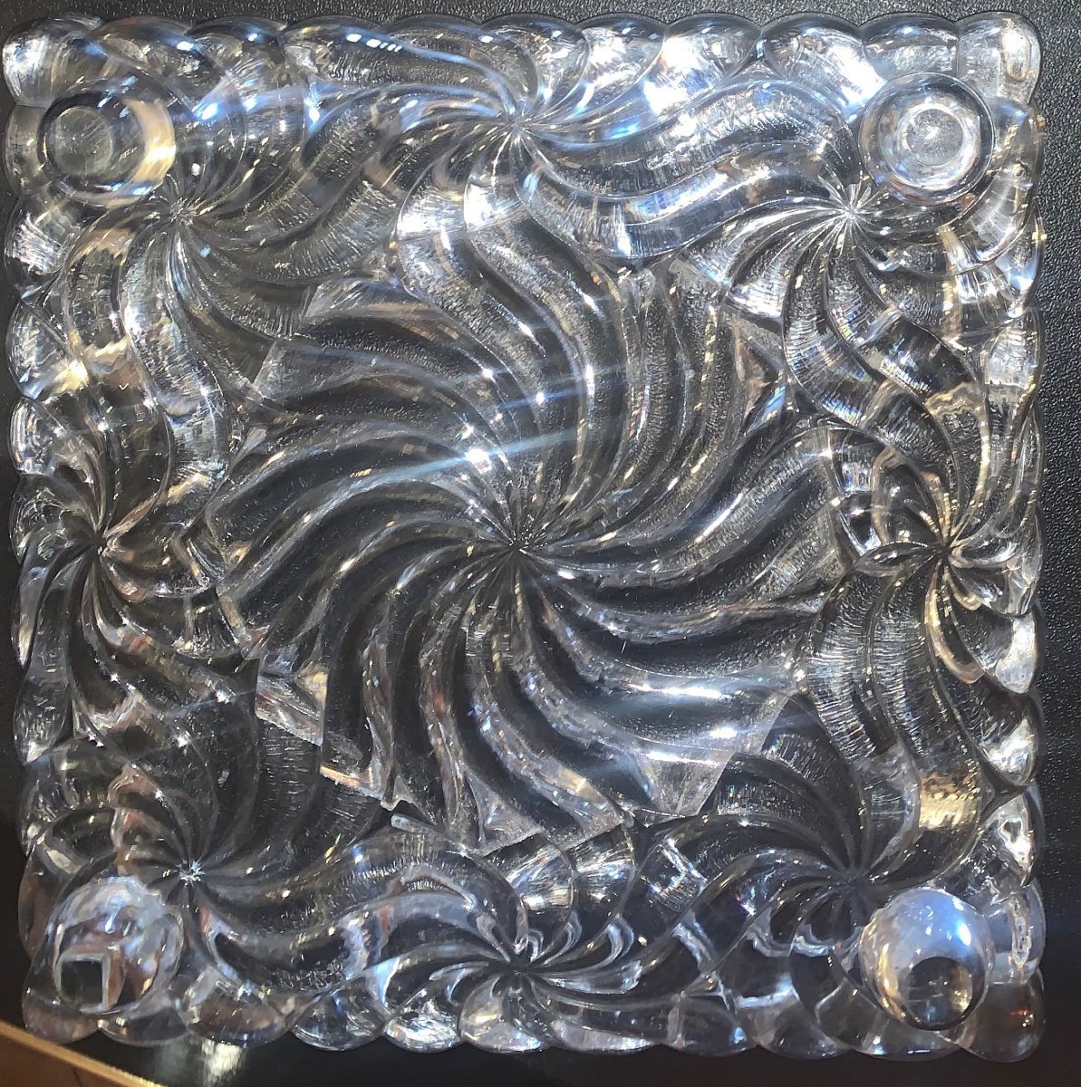 Inkwell And Its Baccarat Crystal Tray-photo-4