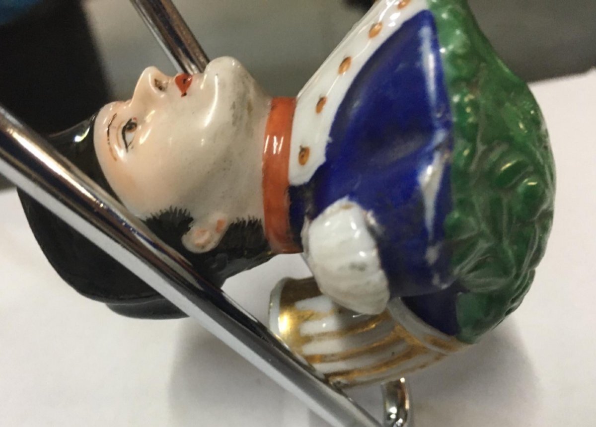 Nineteenth Porcelain Napoleon Pipe Head-photo-1