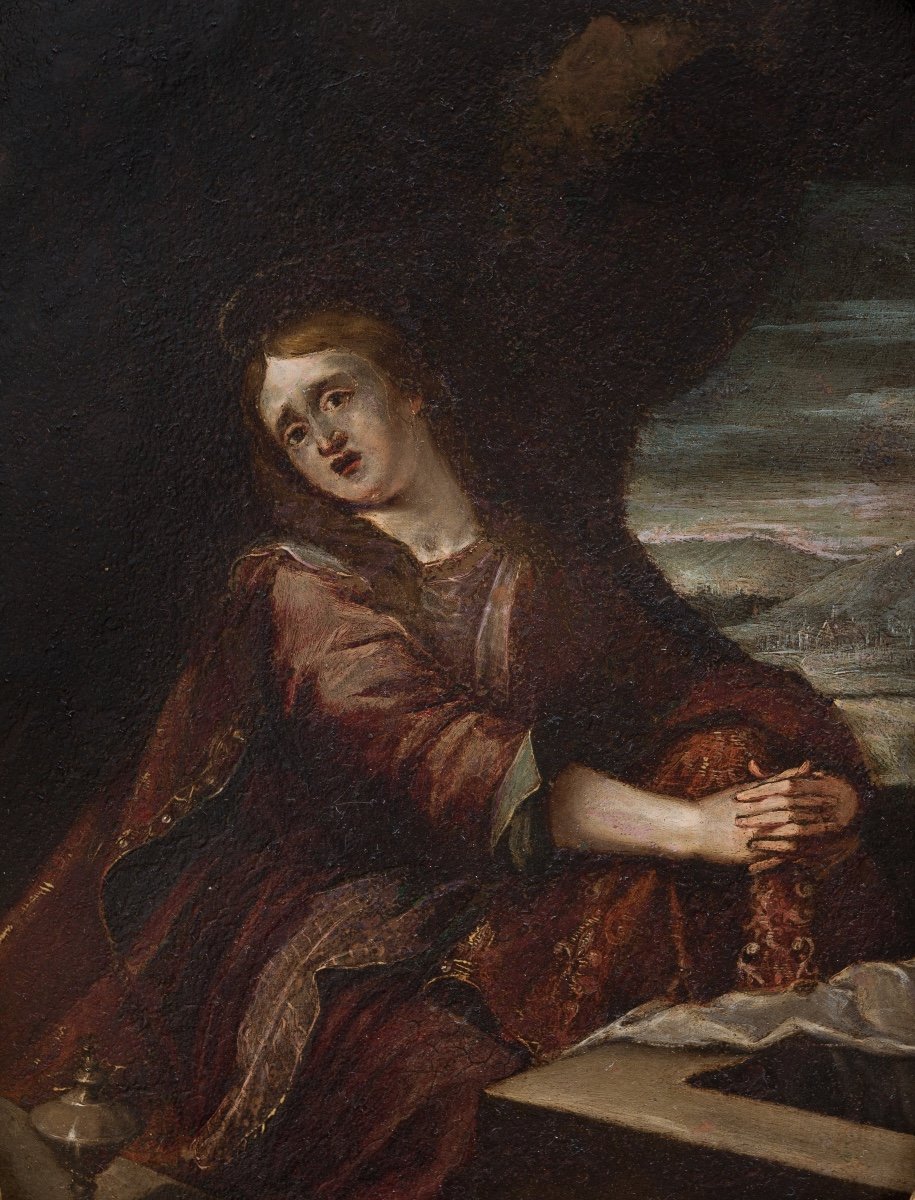 Ecole Flamande Du XVIIe Siècle - Mary Magdalene-photo-2