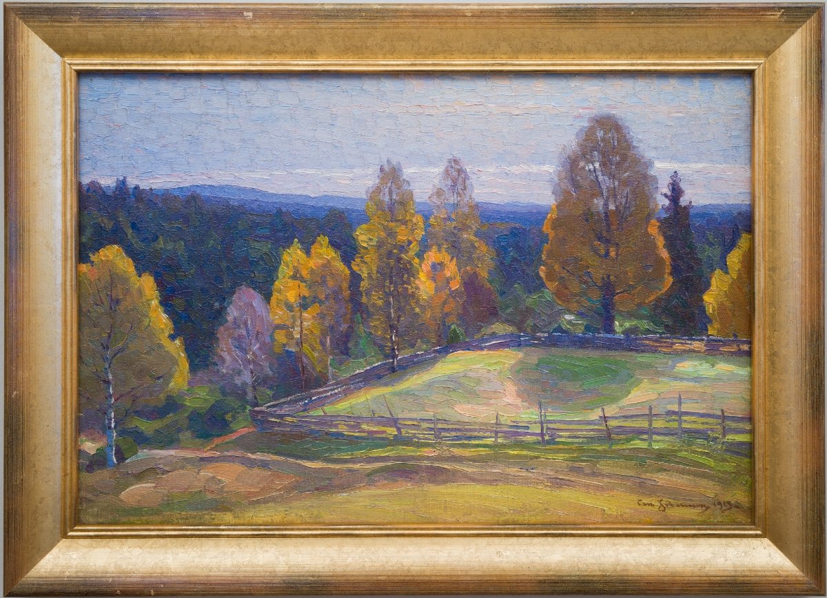 Vaste Paysage d'Automne Aux Montagnes Bleues, 1913