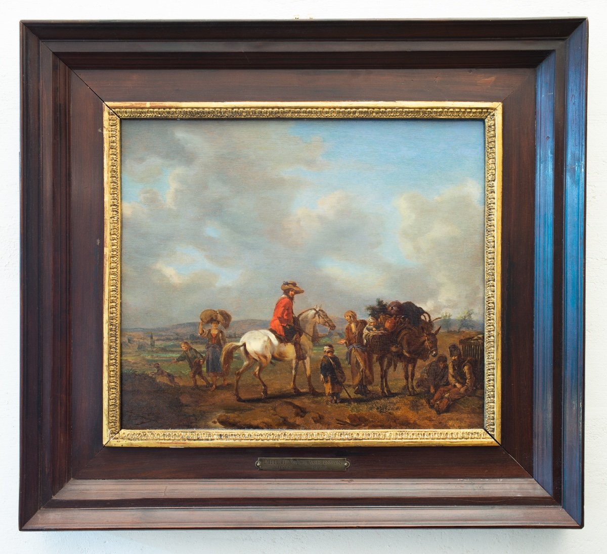 Paysage Avec Gentilhomme à Cheval Et Femme Paysanne Recevant l'Aumône