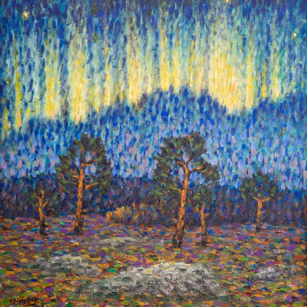 Helmer Hertzhoff (1873-1958) - Aurora Borealis (norrsken) -photo-2