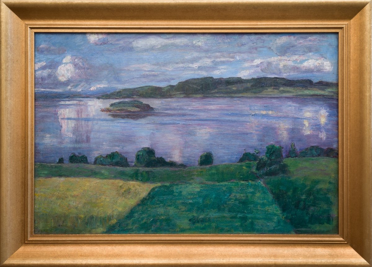 Alfred Ekstam (1878-1935)  - View Over Lake Mangen, Circa 1925