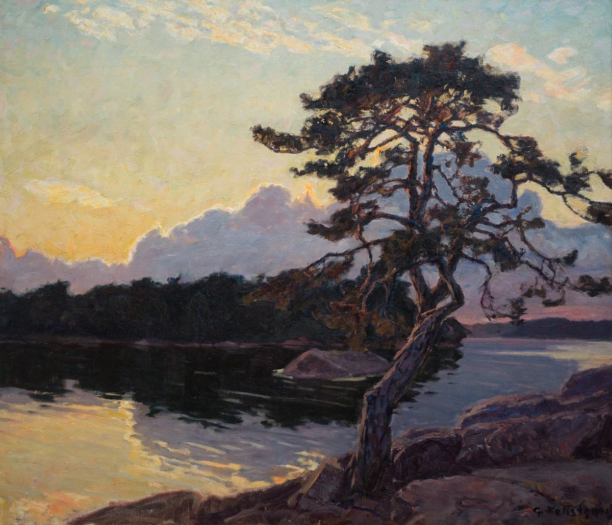 Gottfrid Kallstenius (1861-1943) - Evening In The Archipelago-photo-2