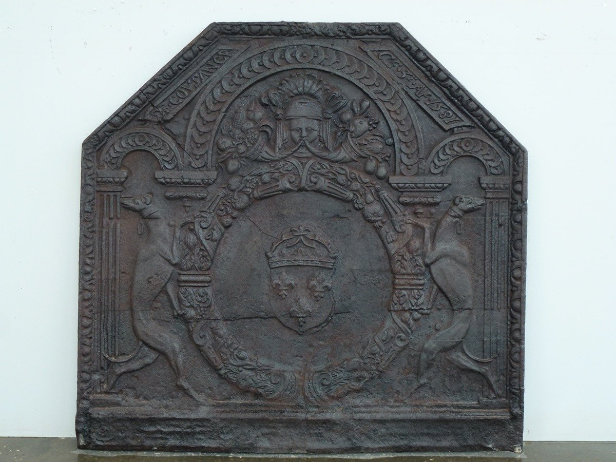 Fireback With The Arms Of France Dated 1581 (89x87 Cm)