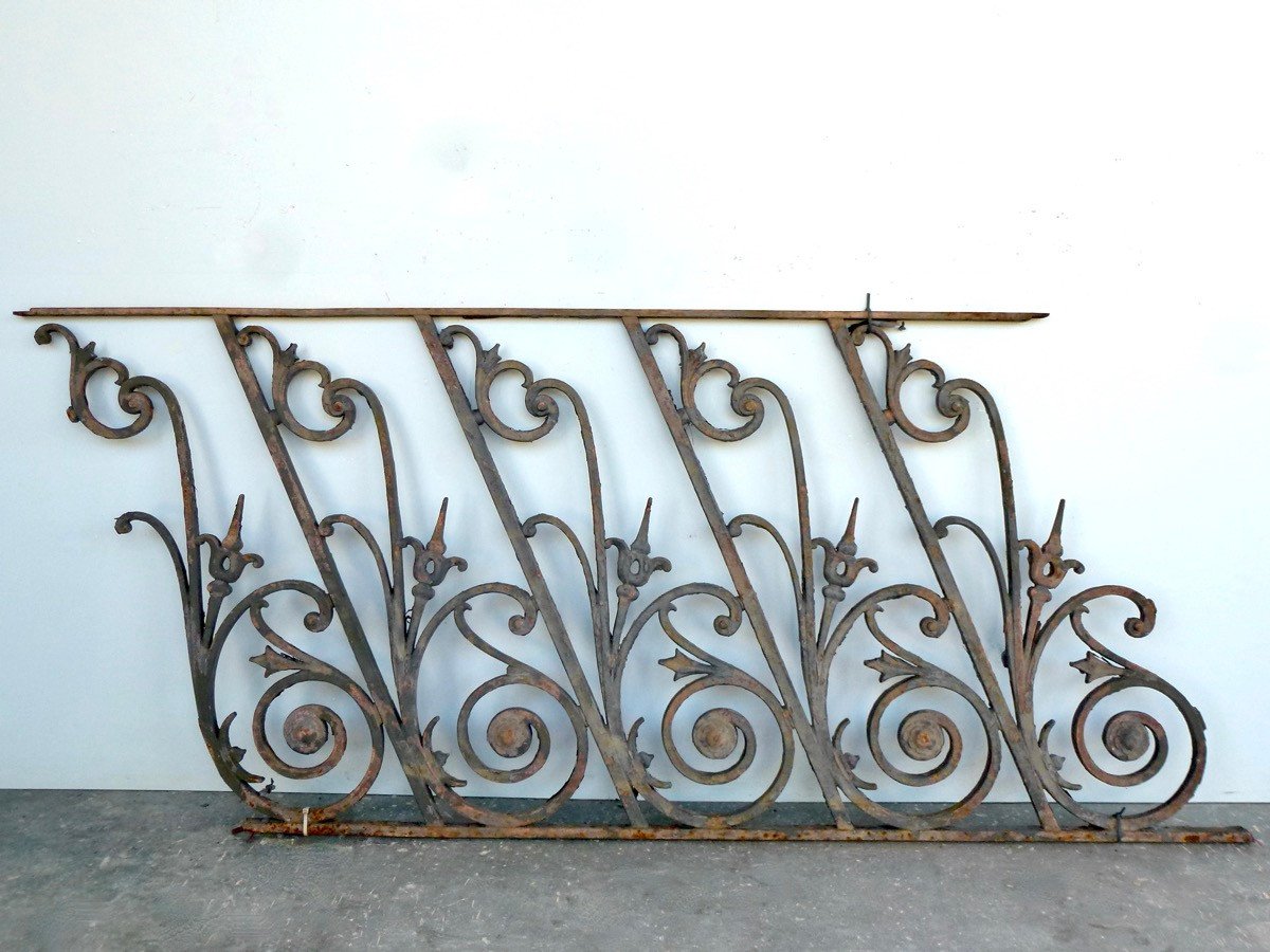 Cast Iron Stair Railing From The Napoleon III Period, From The Hôtel Dieu In Lyon-photo-3