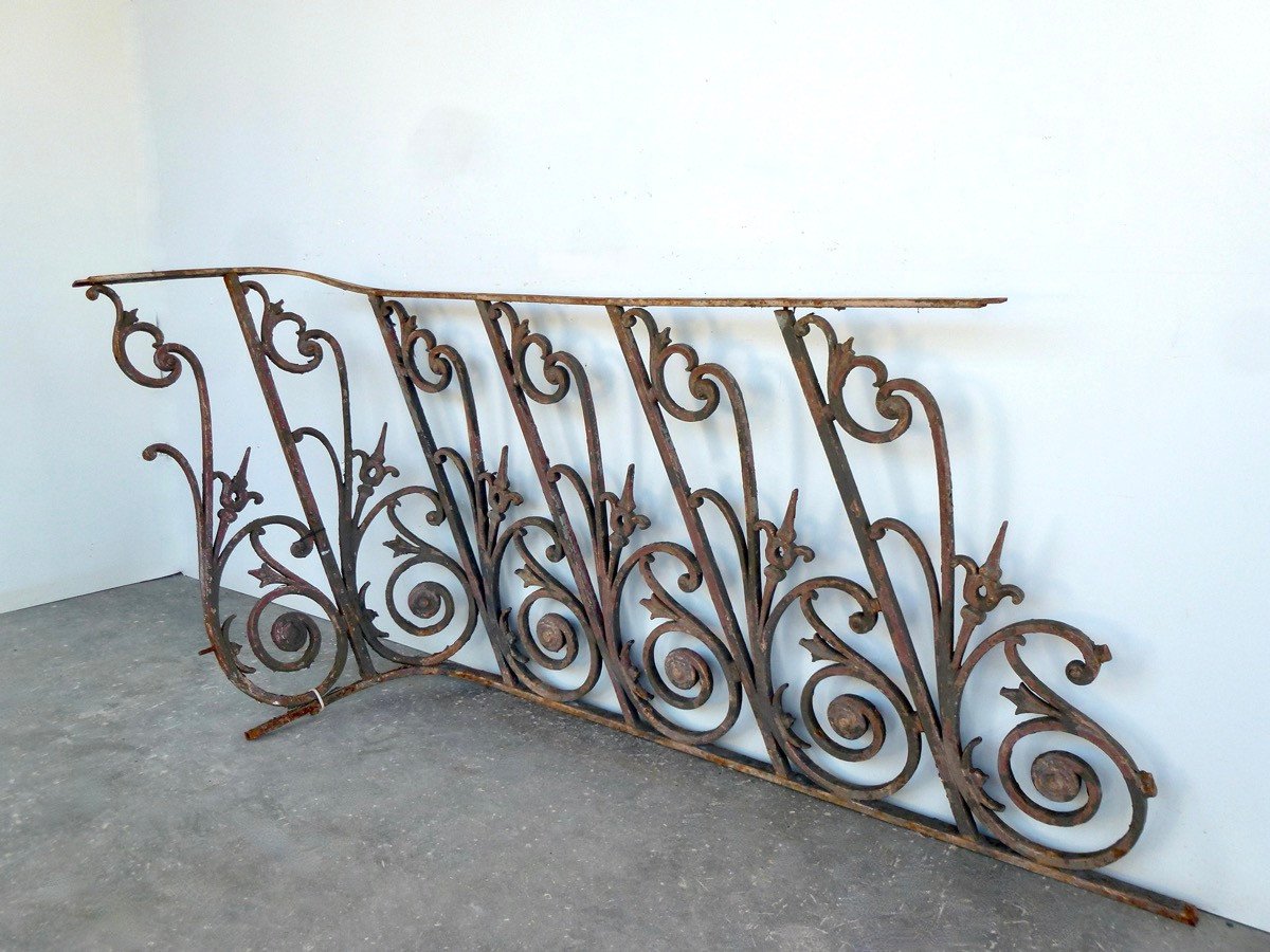 Cast Iron Stair Railing From The Napoleon III Period, From The Hôtel Dieu In Lyon-photo-2