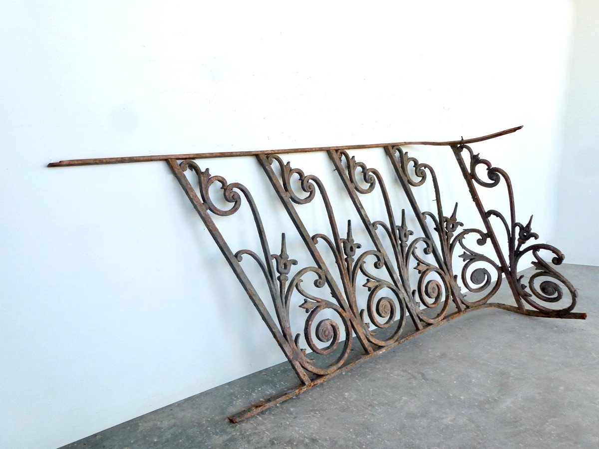 Cast Iron Stair Railing From The Napoleon III Period, From The Hôtel Dieu In Lyon-photo-3