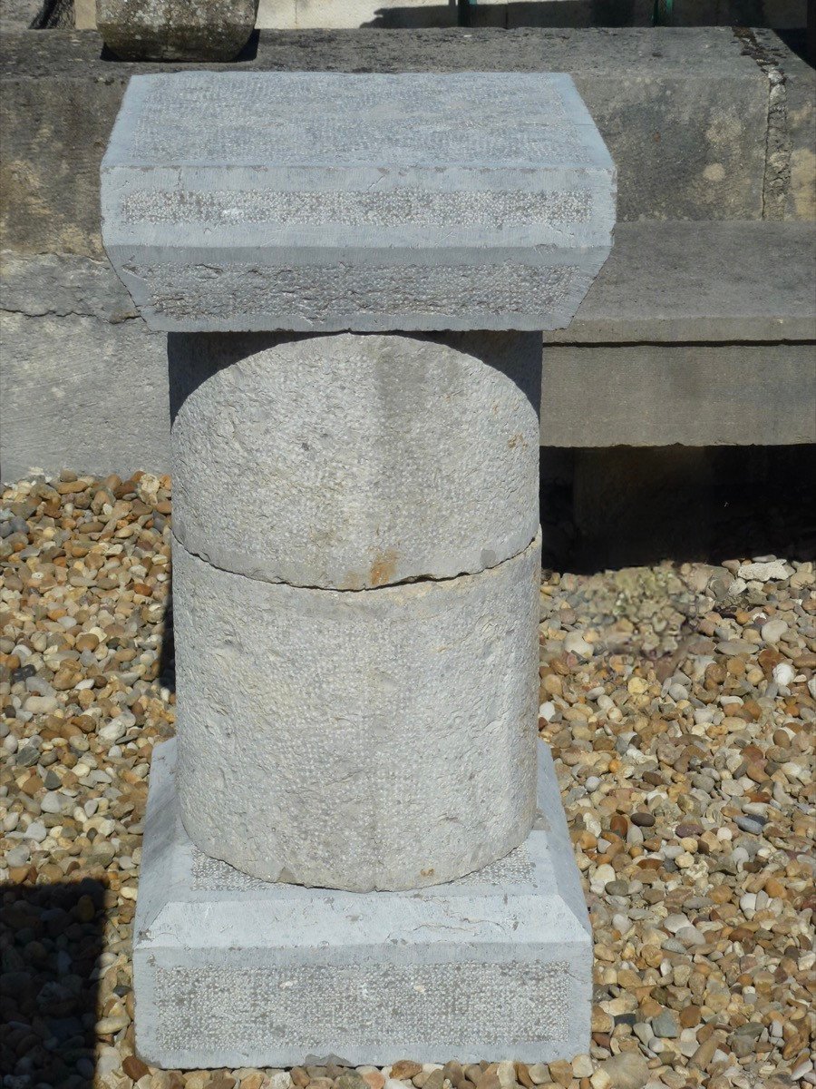 Suite Of Four Chomérac Stone Pedestals-photo-1