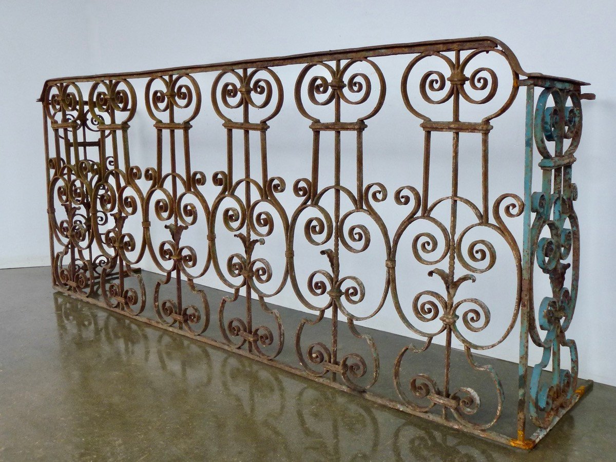 Louis XIV Period Wrought Iron Balcony Railing-photo-3