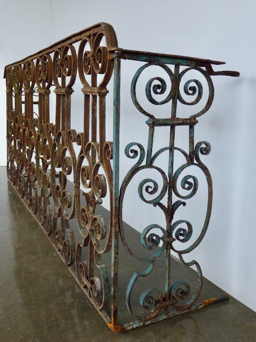 Louis XIV Period Wrought Iron Balcony Railing-photo-1