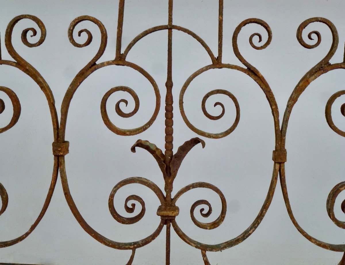 Louis XIV Period Wrought Iron Balcony Railing-photo-2