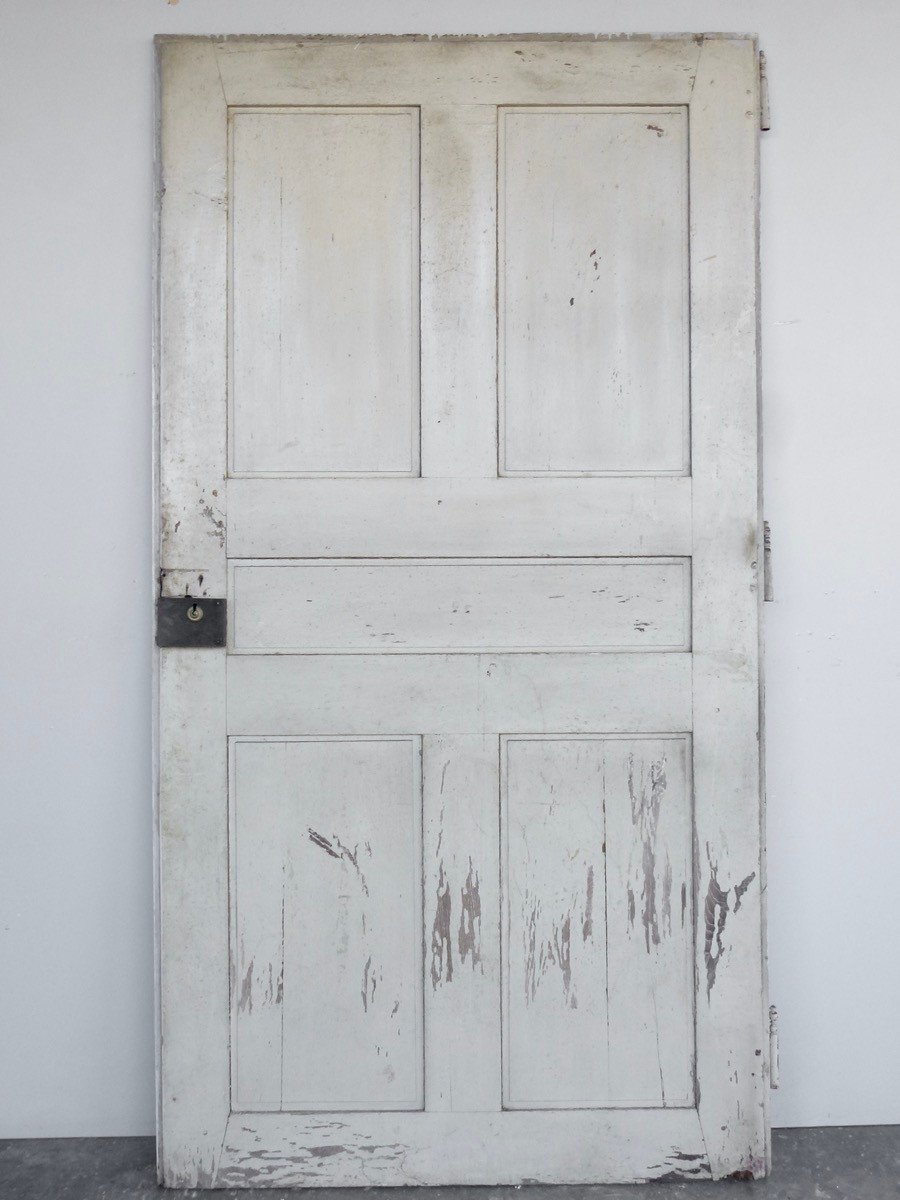 Pair Of Painted Oak Doors-photo-1