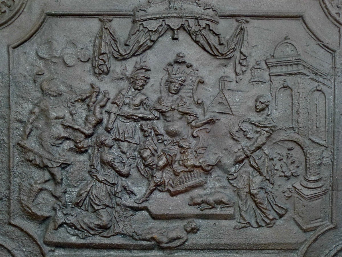 Fireplace Plaque The Judgement Of Solomon 17th Century (101x86 Cm)-photo-2